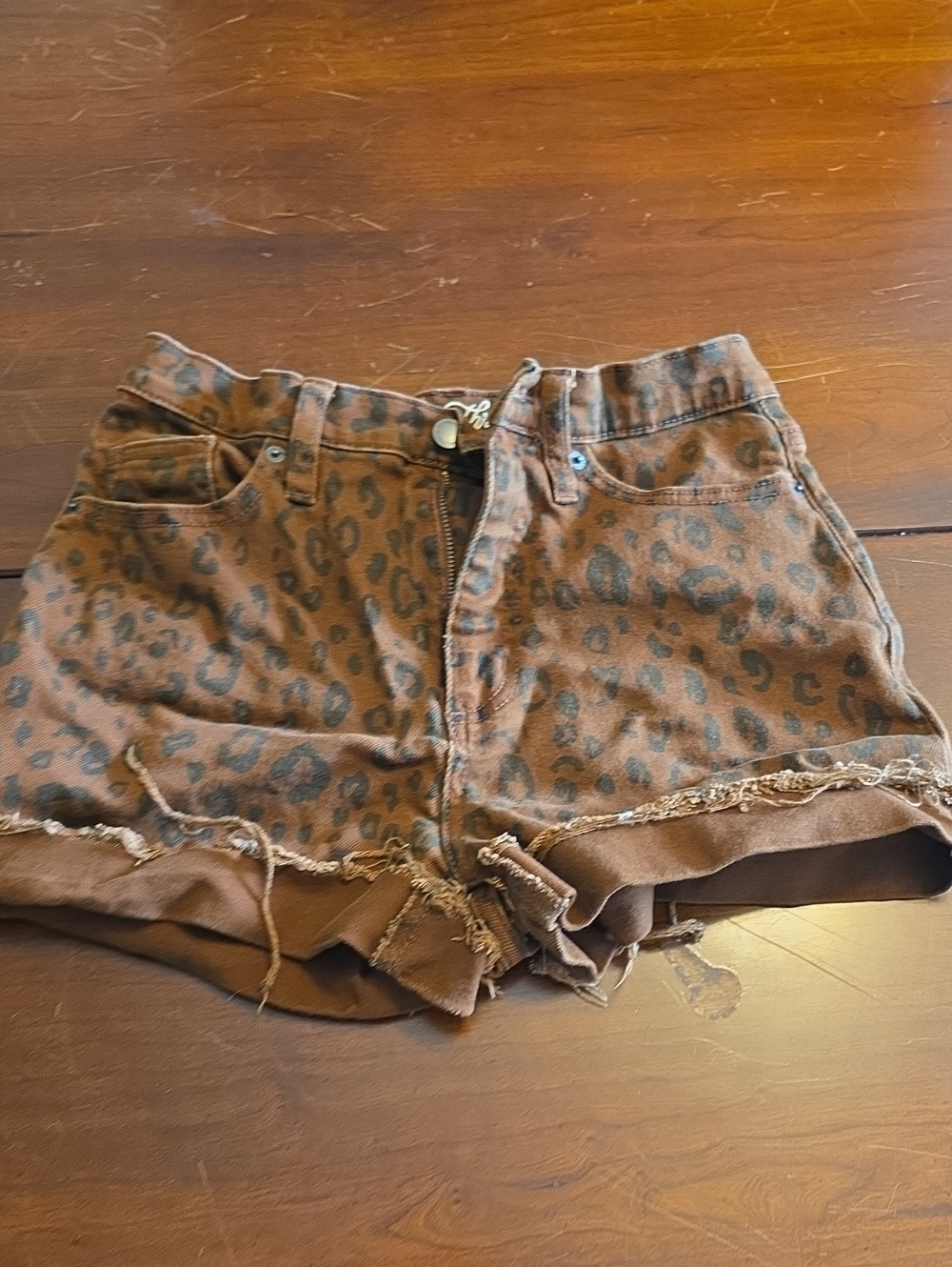 Universal Thread Brown Leopard Print High Waist Women's Shorts
